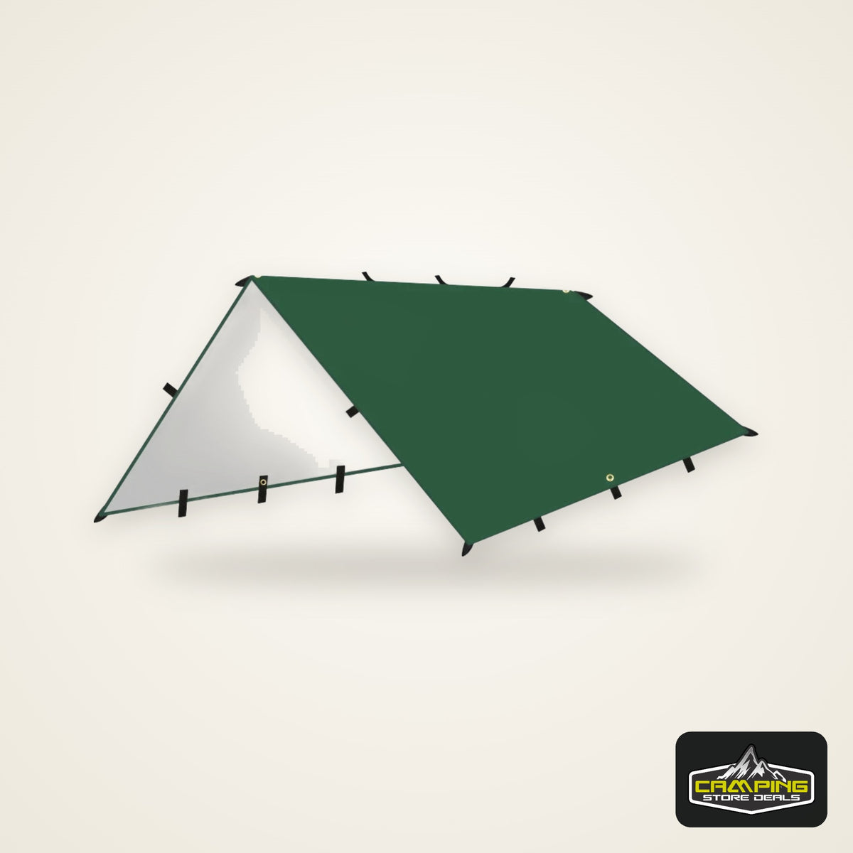 19 Hang Point Tarp Waterpoof Survival Bushcraft Sun Shelter Beach Shade Tent Outdoor Canopy Backpacking Tourist Awning 4x4 3x3m