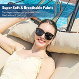 Deluxe 12ft 2-Person Beige Hammock with V-Shaped Hardwood Spreader Bar & Durable Nylon Rope - 450LB Capacity, Quick-Dry Fabric for Patio, Garden, Backyard, Beach & Poolside Relaxation, Hammocks for Outside