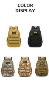 Men'S Camo Large Capacity Backpack - Durable Nylon, Multiple Compartments, Zip Closure, Ideal for Hiking, Travel & School, Outdoor Backpack|Camouflage Backpack|Secure Zipper Closure, Backpack for Trave