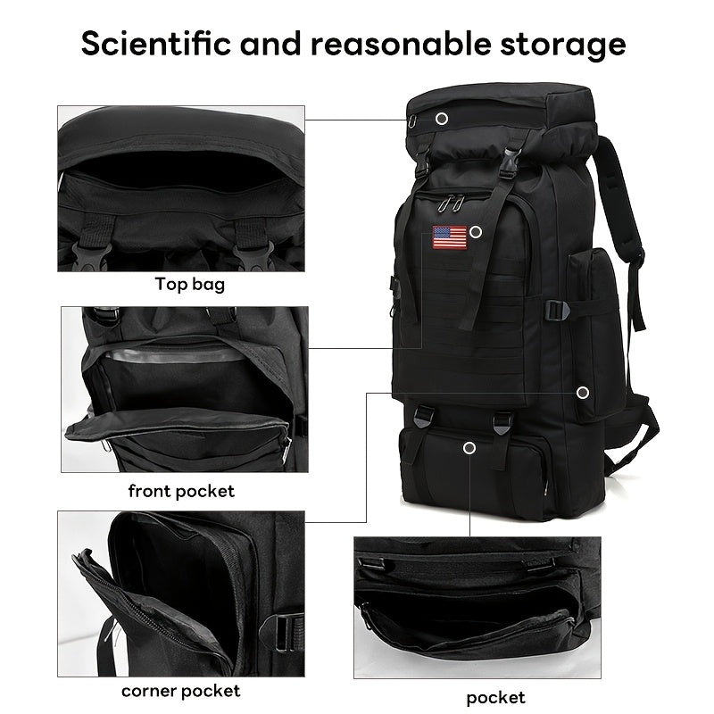 [Lightweight | Hiking] 80L Lightweight Hiking Backpack | Camping Backpack Packable Backpacking Daypack For Men Travel Climbing Outdoor Sports Tactical Backpack
