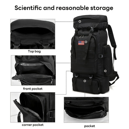[Lightweight | Hiking] 80L Lightweight Hiking Backpack | Camping Backpack Packable Backpacking Daypack For Men Travel Climbing Outdoor Sports Tactical Backpack