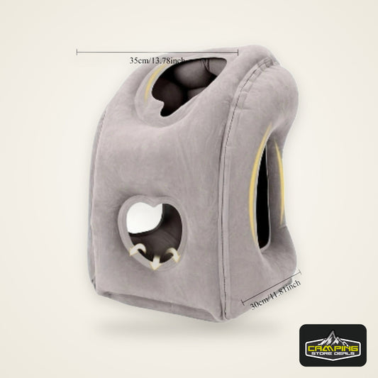 1pc Inflatable Travel Pillow with Patented Valve Design-Adjustable Neck & Head Support, Lightweight,Thanksgiving,Christmas gift