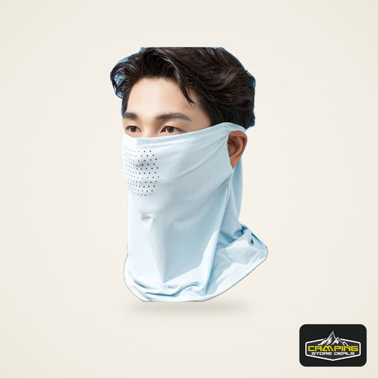1Pcs Summer Ice Silk Cycling Masks Hanging Ear Breathable Anti-UV Face Scarf Neck Cover for Outdoor Hiking Sunscreen Balaclava