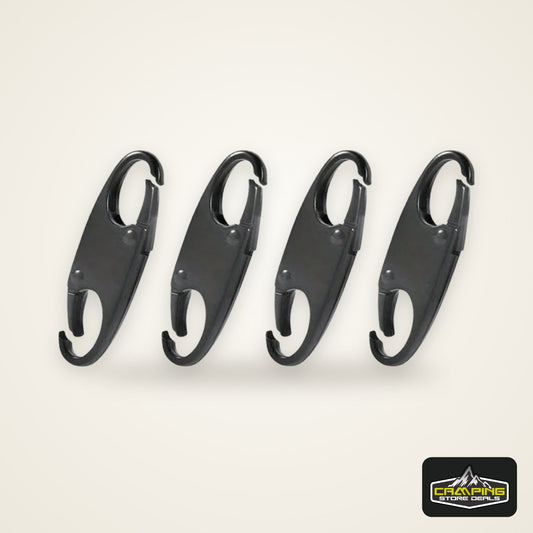 2/4PCS Carabiner Clip Double-layer S-shaped Zipper Clip Used for Outdoor Fishing  Rock Climbing Camping Gadgets and Accessories