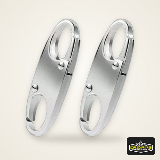 2/4PCS Carabiner Clip Double-layer S-shaped Zipper Clip Used for Outdoor Fishing  Rock Climbing Camping Gadgets and Accessories
