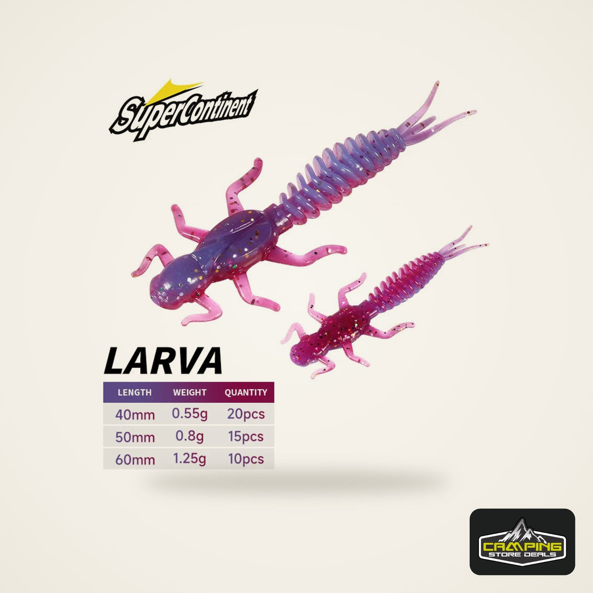 Supercontinent Larva Soft Lures
