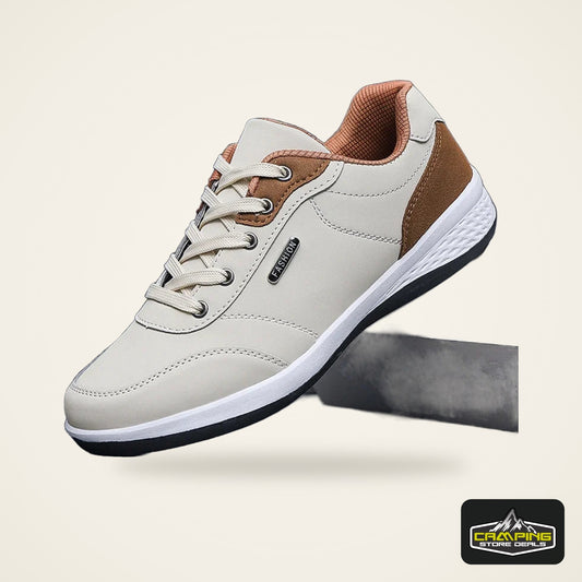 2025 Men’s Waterproof Leather Walking Sneakers – Non-Slip Casual Sports Shoes for Spring & Autumn