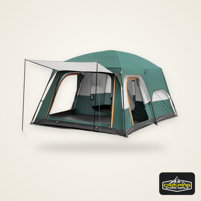 2025 Upgraded 4 Season Camping Tent 3-12 Person Waterproof Windproof Double Layer 2 Room Family Outdoor Backpacking Equipment