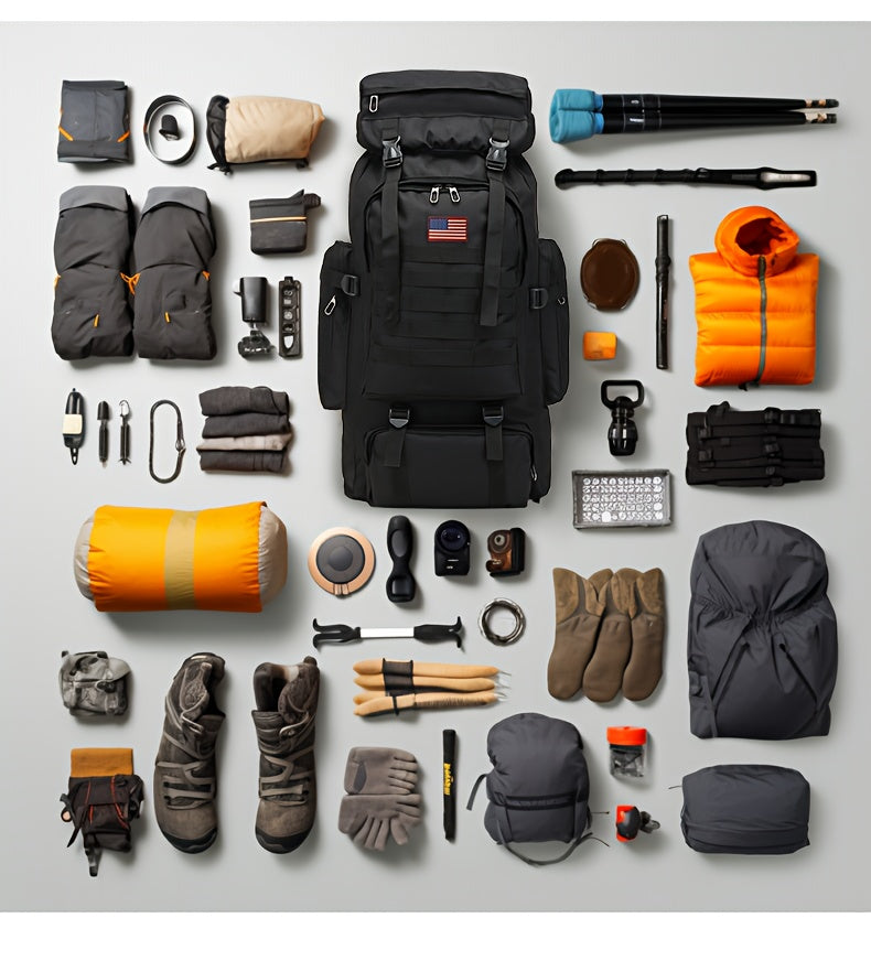 [Lightweight | Hiking] 80L Lightweight Hiking Backpack | Camping Backpack Packable Backpacking Daypack For Men Travel Climbing Outdoor Sports Tactical Backpack