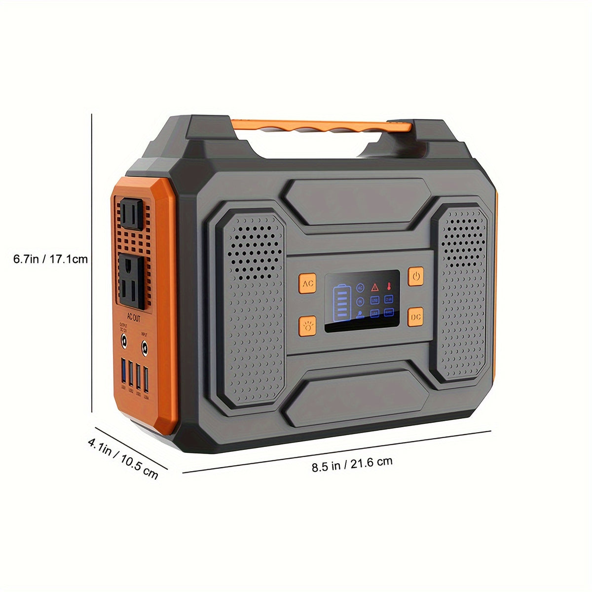 [300W Portable Solar Generator] Portable Power Station Solar Generator - 300W/250W/150W/100W, 146Wh/155Wh/250Wh/280Wh/296Wh Compact Lithium-Ion Battery Charger with 110V AC Outlet, DC & USB Outputs, LED Flashlight, Built-in C