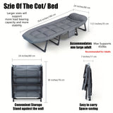 Sleeping Cots/Camping Cots for Adults 6 Adjustable Positions Portable Foldable Folding Cot with Pillow Heavy Duty Strong Frame Cot Bed for Camp, Travel, Room, Office