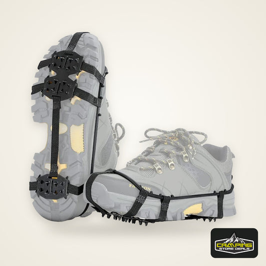 24 Teeth Ice Grips Anti-Slip Ice Claws Unisex Snow Claw Shoe Covers Climbing Chain Crampons Winter Outdoor Ice Gripper Spike