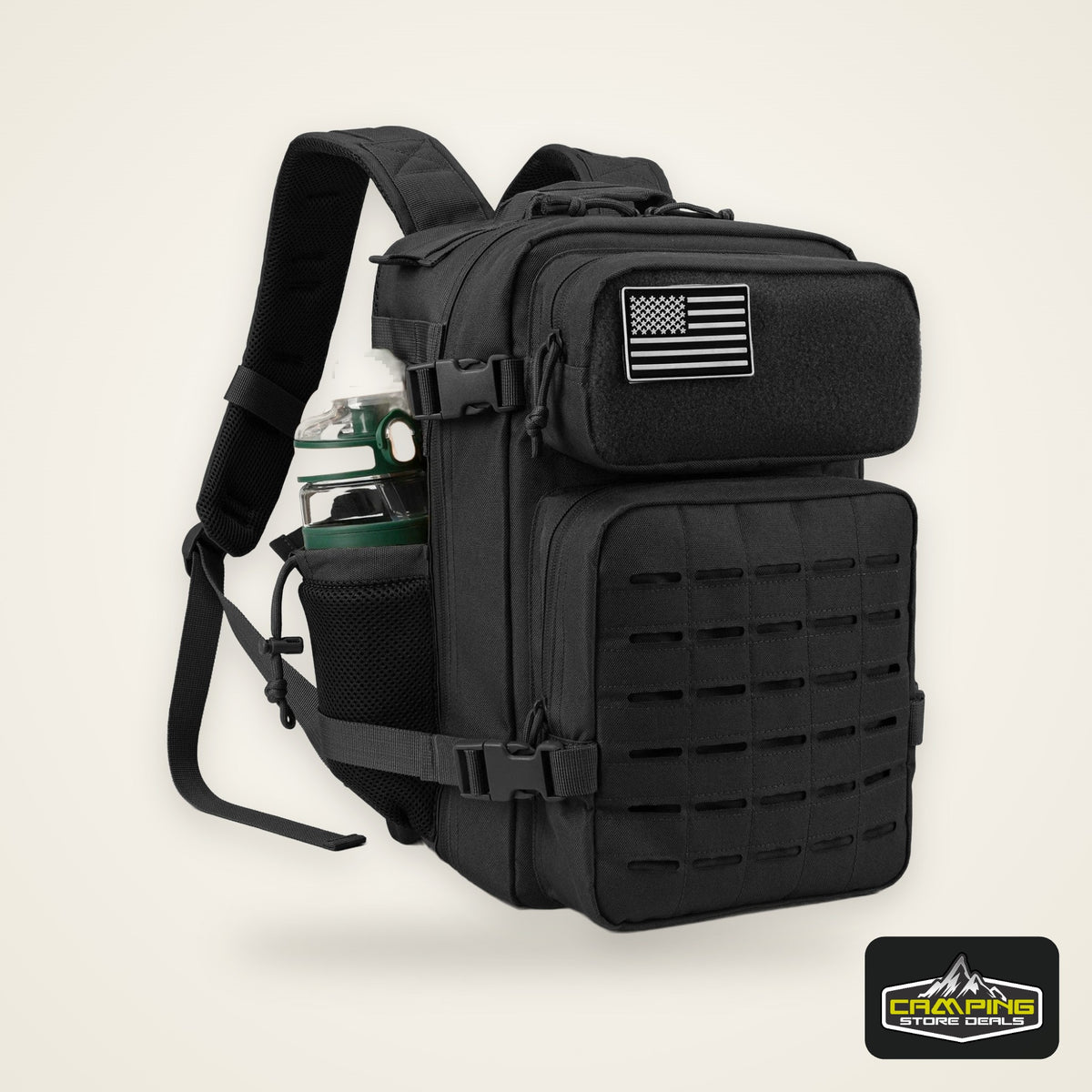 25L Tactical Backpack Outdoor Bag Fitness Backpack MOLLE Backpack Women's/Men's Hiking Survival Backpack Men's Dual Cup Holder