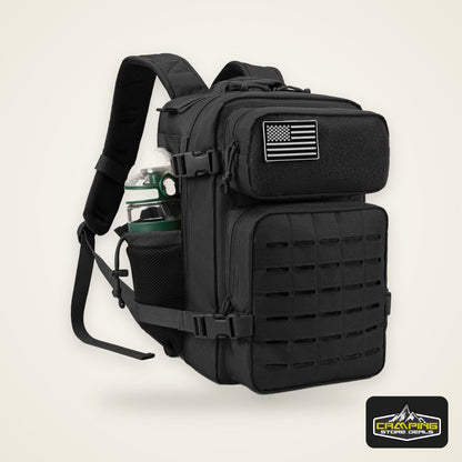 25L Tactical Backpack Outdoor Bag Fitness Backpack MOLLE Backpack Women's/Men's Hiking Survival Backpack Men's Dual Cup Holder
