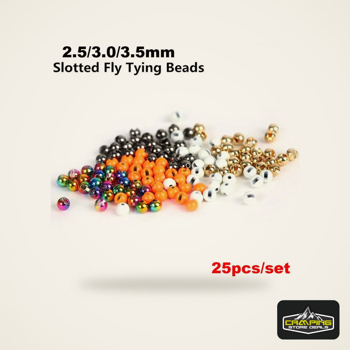 Slotted Tungsten Beads 2.5-4mm (25 Pack)
