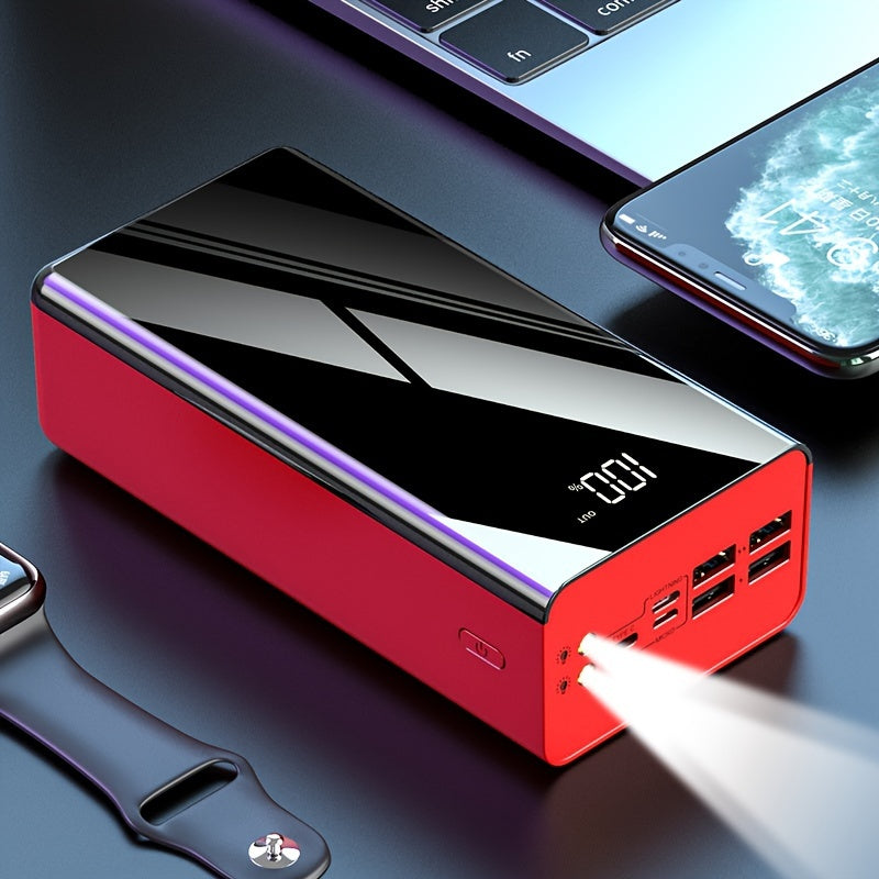 BYGP 50000/40000/30000mAh Portable Power Bank, USB Mobile Phone Charger, With LED Power Display/flashlight, Outdoor Emergency Power Reserve Battery Pack, Camping Lamp, Suitable For IPhone/Android Mobile Phone Digital Electron