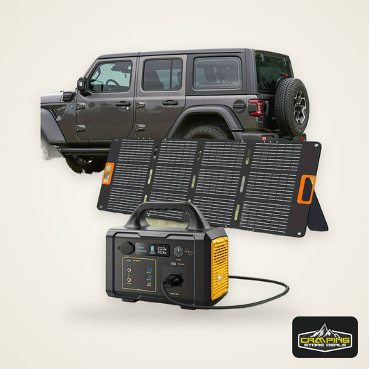 293Wh/300W Portable Power Bank With Solar Panel For Family Emergency Outdoor Hunting Camping RV Trip