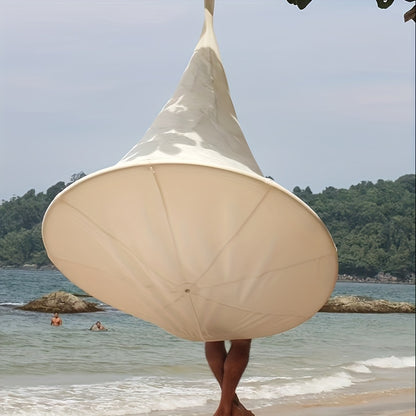[Cozy Butterfly Swing Hammock Chair] Portable Butterfly-Shaped Swing Hammock - Cozy Outdoor Hanging Rope Chair with Wooden Frame & Metal Hardware, Ideal for Camping & Garden Leisure, Easy-Clean Non-Woven Material, Hammocks fo