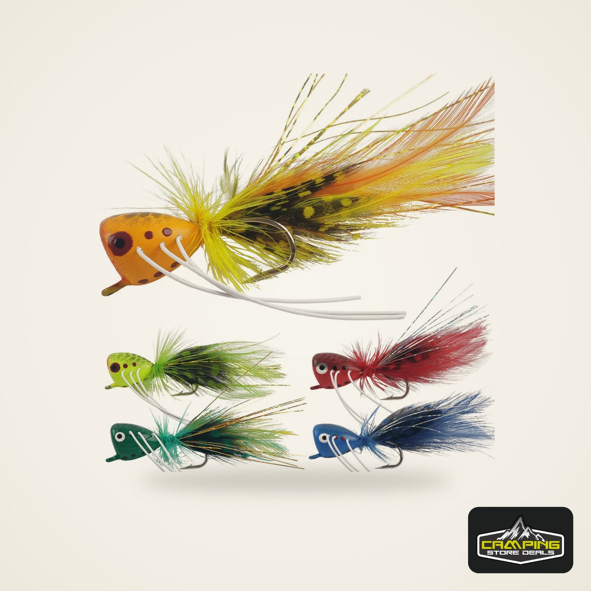 Bass Popper Bug Flies (2 Pack)
