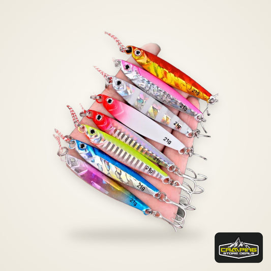 3/5/8pcs Metal Jig Fishing lure Set 7g 10g 14g 21g 28g 40g Sea Shore Casting Jigging lures Jigs Spoon Saltwater Artificial Bait