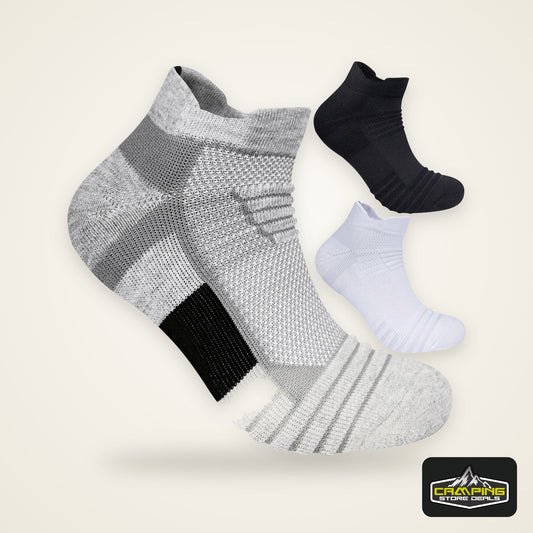 3 Pairs Mesh Sports Terry Socks Cushioned Moisture-managing And Durable Reduces Foot For Running Hiking Cycling Baskateball