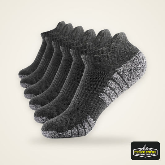 3 Pairs Thickened Towel Bottom Running Mesh Boat Non-Slip Breathable Sports Low Cut Men's Women's Socks