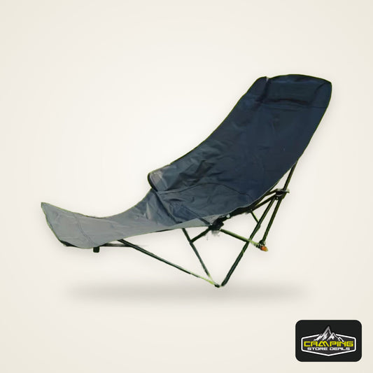 300-Pound Heavy-Duty Foldable Beach Chair with Adjustable Height and Crossed Backrest - Portable Outdoor Chair for Camping, Fish
