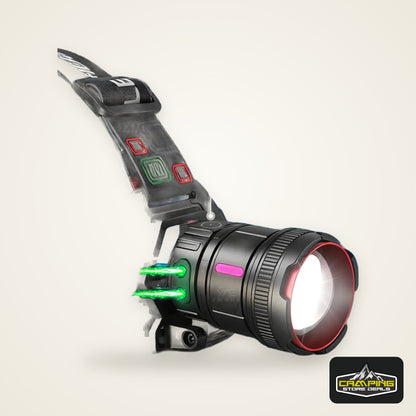 300000LM High Power LED Outdoor Headlamp Portable Rechargeable Waterproof Motion Sensor Telescopic Zoom Work Lamp Camping Hiking