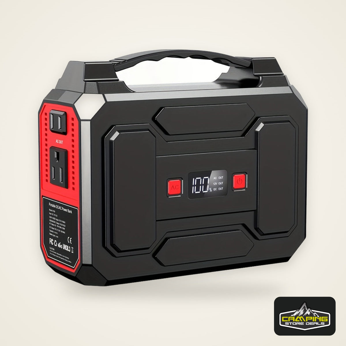 [300W Portable Solar Generator] Portable Power Station Solar Generator - 300W/250W/150W/100W, 146Wh/155Wh/250Wh/280Wh/296Wh Compact Lithium-Ion Battery Charger with 110V AC Outlet, DC & USB Outputs, LED Flashlight, Built-in C