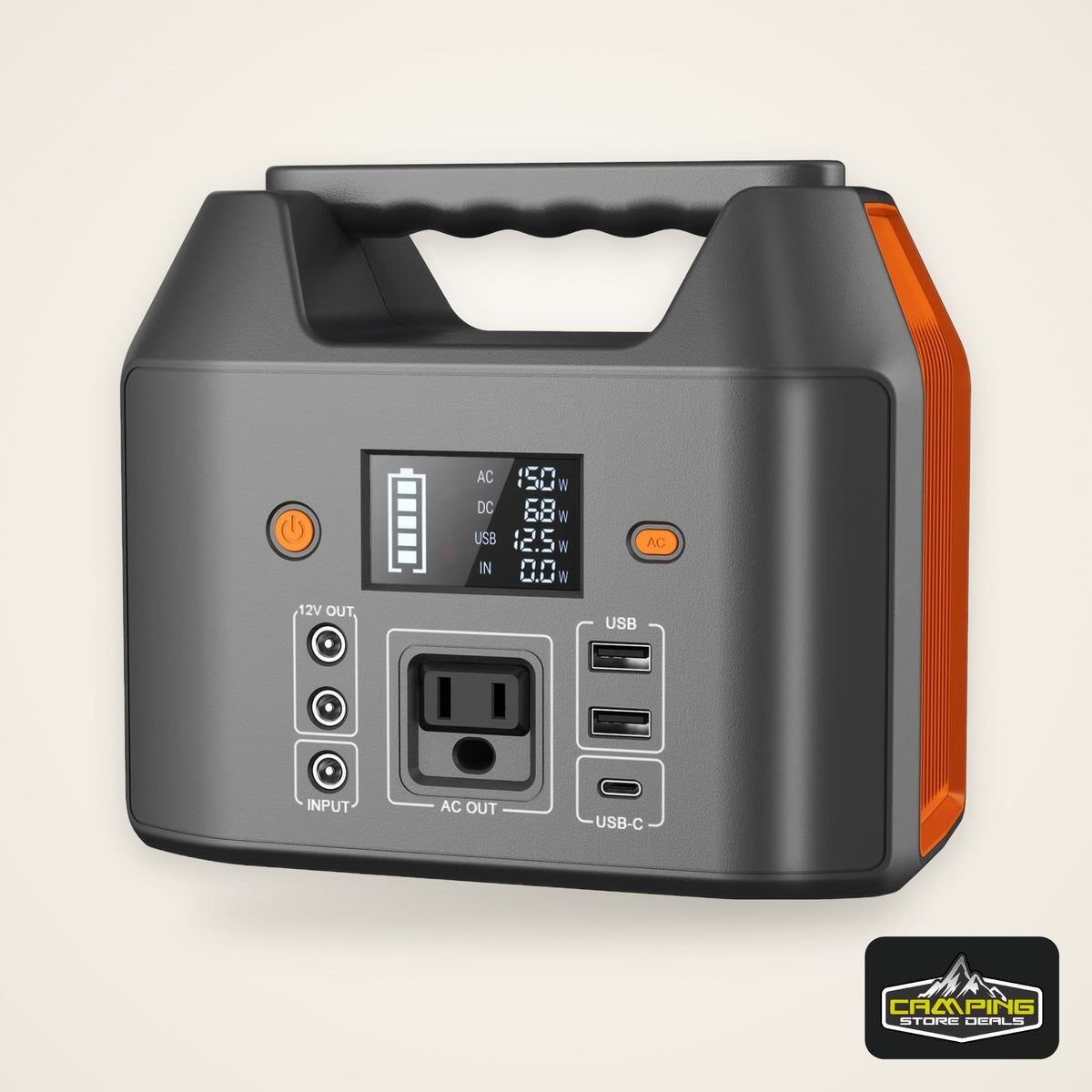 [300W Portable Solar Generator] Portable Power Station Solar Generator - 300W/250W/150W/100W, 146Wh/155Wh/250Wh/280Wh/296Wh Compact Lithium-Ion Battery Charger with 110V AC Outlet, DC & USB Outputs, LED Flashlight, Built-in C