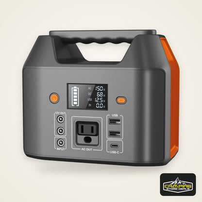 [300W Portable Solar Generator] Portable Power Station Solar Generator - 300W/250W/150W/100W, 146Wh/155Wh/250Wh/280Wh/296Wh Compact Lithium-Ion Battery Charger with 110V AC Outlet, DC & USB Outputs, LED Flashlight, Built-in C