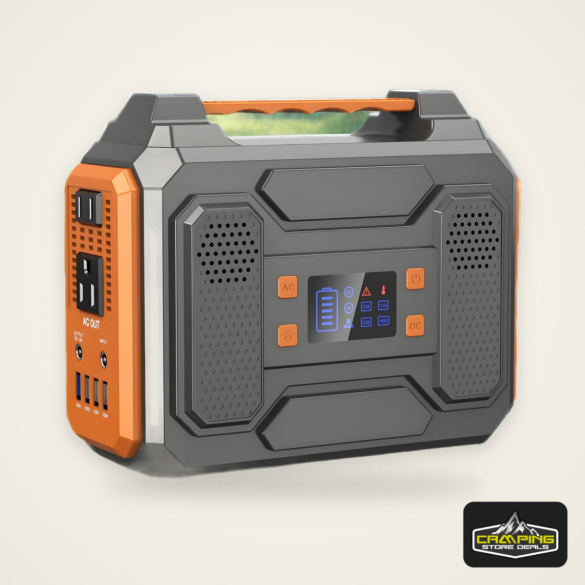 [300W Portable Solar Generator] Portable Power Station Solar Generator - 300W/250W/150W/100W, 146Wh/155Wh/250Wh/280Wh/296Wh Compact Lithium-Ion Battery Charger with 110V AC Outlet, DC & USB Outputs, LED Flashlight, Built-in C