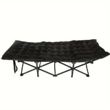 Camping Sleeping Cots with cotton-padded/Velvet Mattress, 900lbs Double Layer Oxford Portable Folding Cots for Garden, Camping, Hiking, Outdoor, Home, Office, Lightweight, Stable, Durable