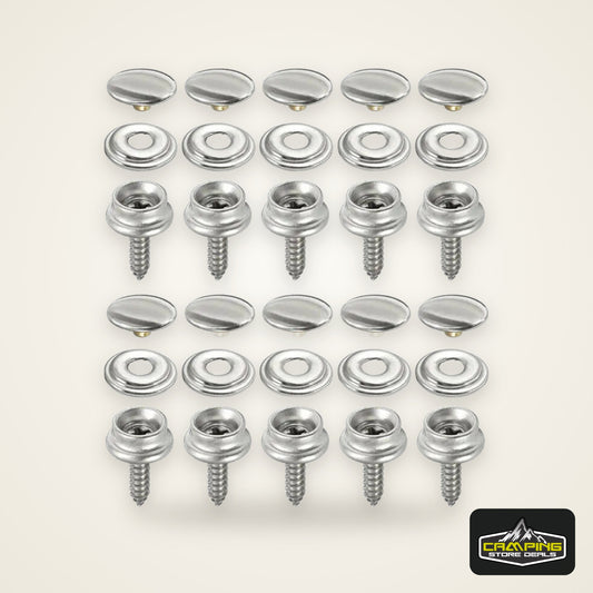 30Pcs Snap Fastener Stainless Canvas Screw Kit Tent Boat Marine Car Canopy Accessories Be Used In Marine Boat Bovers Awnings Etc