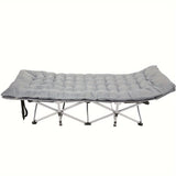 Camping Sleeping Cots with cotton-padded/Velvet Mattress, 900lbs Double Layer Oxford Portable Folding Cots for Garden, Camping, Hiking, Outdoor, Home, Office, Lightweight, Stable, Durable