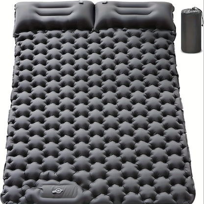 Portable 2-Person Waterproof TPU Coated Camping Air Mattress - Inflatable Bed with Built-in Pump, Compact Sleeping Pad, Carry Bag, and Repair Kit for Outdoor Camping, Hiking, Backpacking