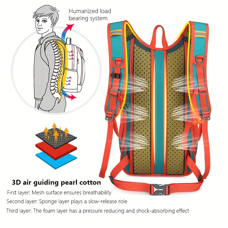 Large Capacity Multi-Functional Outdoor Cycling Backpack - Lightweight, Nylon Travel Bag for Men and Women, Adjustable Straps, Zip Closure, Ideal for Hiking, Mountaineering, and Casual Travel, Travel Backpack