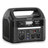 Portable Power Station for Camping 300W 299Wh LiFePO4 Battery Powered power bank, 2 Up to 300W AC Outlets 100W USB C and PD Total 8 Output Ports, Home Battery Backup for Outdoor 93600mAh with LED Light
