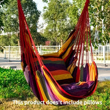 1pc Outdoor Hammock Chair Leisure Swing Hanging Chair Canvas Without Pillow And Cushion Indoor Outdoor Hammock Garden Leisure Furniture Hammocks, OPP Sealed Bag