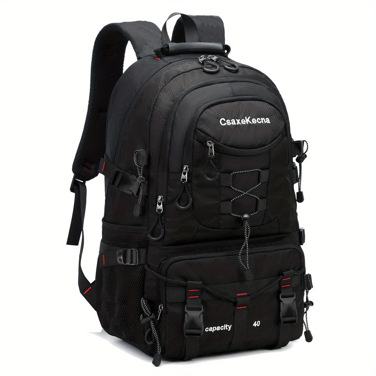 [Lightweight Hiking Backpack] CASAKECA 40L Lightweight Hiking Backpack | Durable Polyester Outdoor Travel Daypack with Laptop Sleeve, Adjustable Straps, USB Charging Port, and Multiple Compartments for Climbing, Camping & Tou
