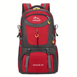 OGEHUAFEE 40L Adventure Backpack - Black with Yellow Accents, Adjustable Straps, Multiple Compartments, Durable Nylon, Ideal for Hiking, Travel, and Everyday Use, Travel Gear | Adjustable Strap Backpack | Durable Zippers