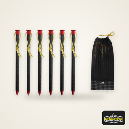 3F UL Gear 15.5cm/20cm Outdoor Ultralight Aluminum Alloy Stakes Camping Carbon Fiber Guy Line Canopy Rope Nails Tent Accessories