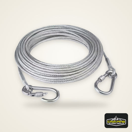 3m-15m Stainless Steel Clothesline, Portable Windproof Indoor/Outdoor Clothes Drying Camping Supplies Clothes Line