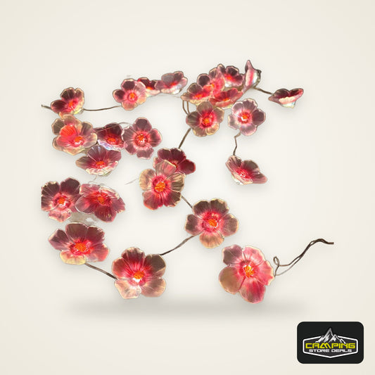 3M 30LEDS Cherry Blossom Fairy String Lights Pink Flower String Lamps Battery Powered For Outdoor Christmas Garland Decoration
