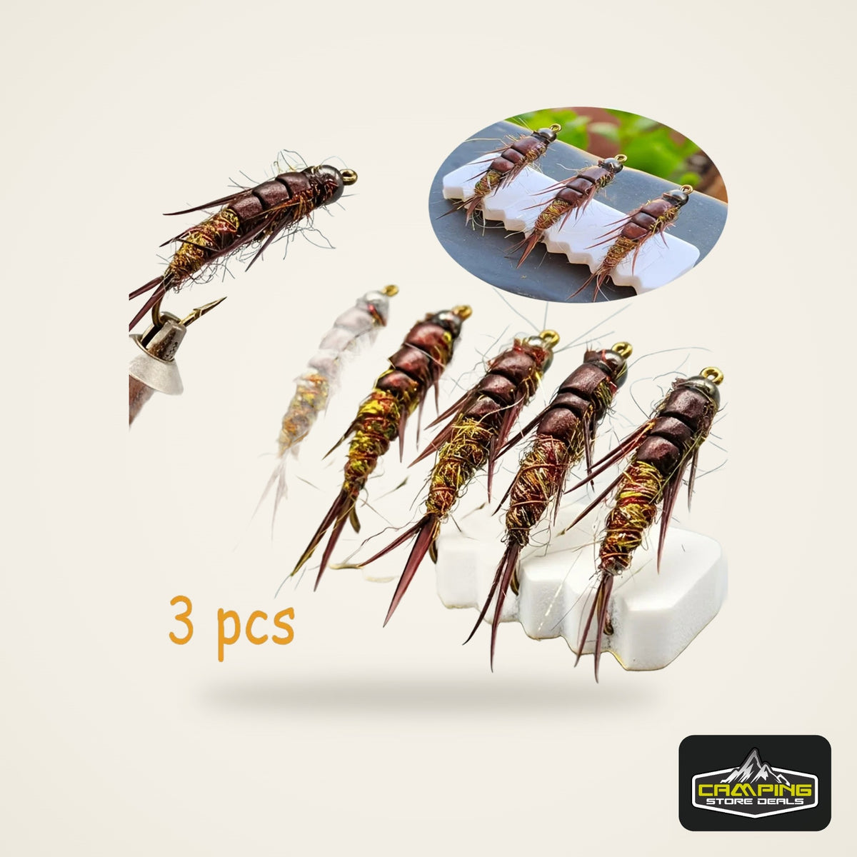 Brass Beadhead Stonefly Nymphs (3 Pack)