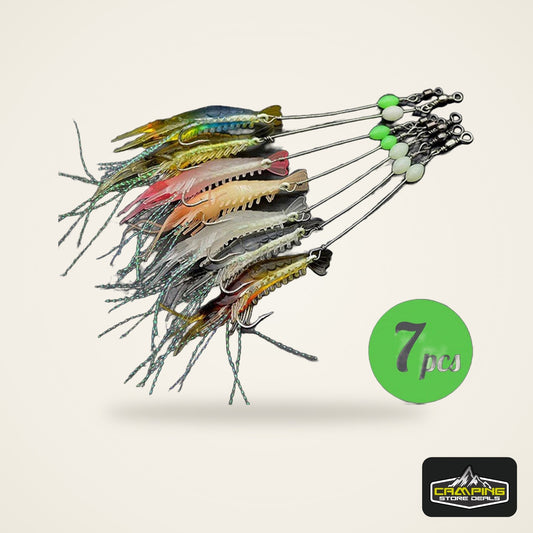 3pcs/7pcs Shrimp Lures Fishing Lures Artificial Fishing Bait Isca Artificial  Ascesorios Pesca