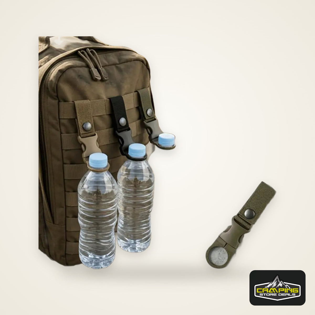 3pcs Outdoor Portable Hiking Carabiner Water Bottle Quick Clip Hook Multi-Function Mineral Water Bottle Carrier Durable Nylon Plastic Camping Backpack Accessories Travel Hydration Gear Kit
