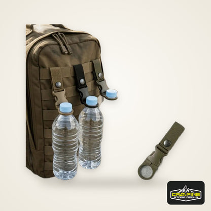 3pcs Outdoor Portable Hiking Carabiner Water Bottle Quick Clip Hook Multi-Function Mineral Water Bottle Carrier Durable Nylon Plastic Camping Backpack Accessories Travel Hydration Gear Kit