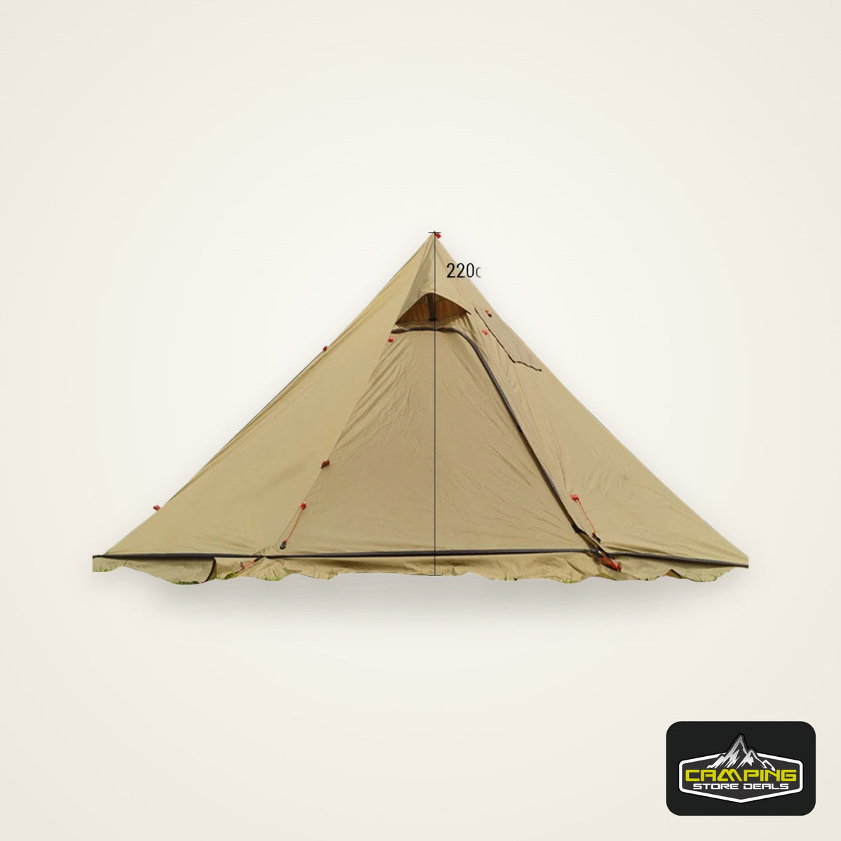 4-6 People Tipi Hot Tent with Stove Jack 400PRO Camping Pyramid Teepee Tent for Camping Backpacking Hiking