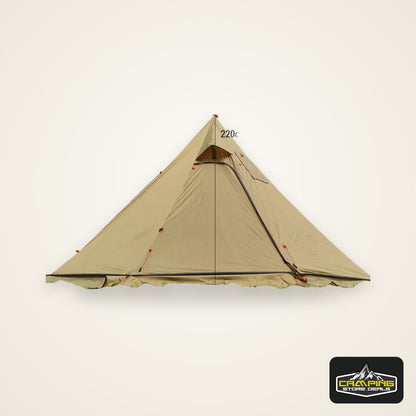 4-6 People Tipi Hot Tent with Stove Jack 400PRO Camping Pyramid Teepee Tent for Camping Backpacking Hiking